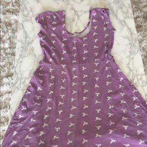 Purple Printed Dress